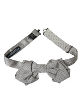 Dolce & Gabbana Gray Silk Adjustable Neck Men Bow Tie -  Neckties, Men -  Dolce & Gabbana.